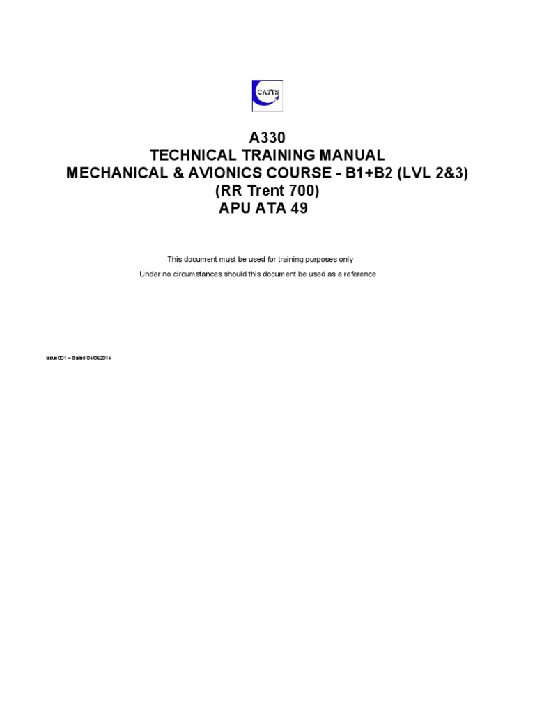A330 APU Technical Training Manual | PDF | Turbine | Valve