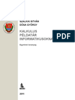 Kalkulus Példatár Informatikusoknak Ii PDF