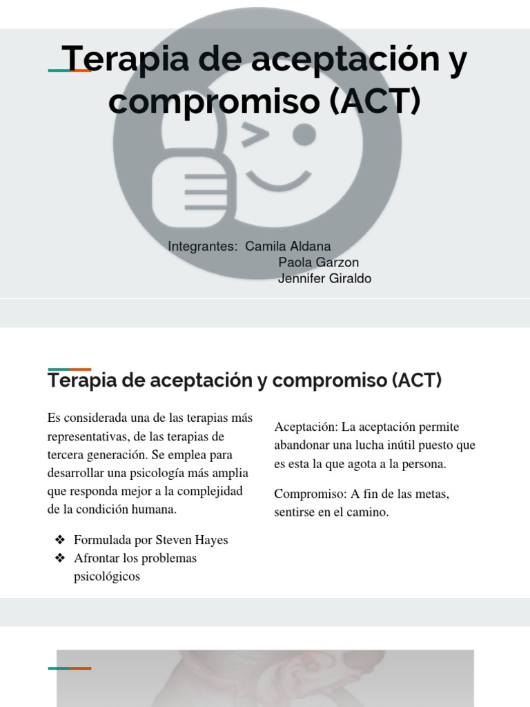 Terapia de Aceptación y Compromiso | Acción (filosofía) | Sicología y