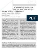 Improving Care in Depression Qualitative Study Investigating The Effects of Using A Mental Health Questionnaire PDF