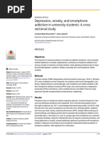 Depression, Anxiety, and Smartphone Addiction in University Students-A Cross Sectional Study