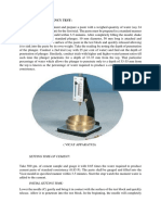 Standard Consistency Test:: Setting Time of Cement