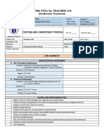 Position and Competency Profile: Rpms Tool For Teacher I-Iii (Proficient Teachers)