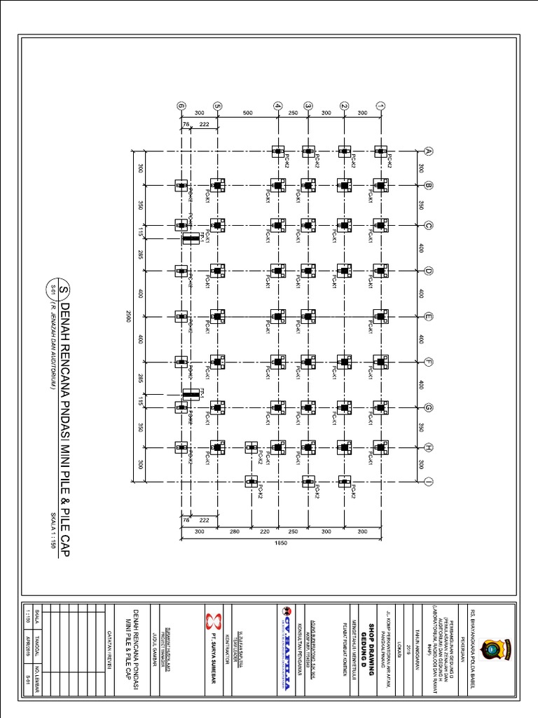 S 01 Denah Pondasi Mini Pile And Pile Cap Pdf