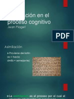 Asimilación en El Proceso Cognitivo de piaget 