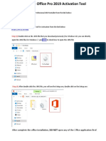 How To Use The Office Pro 2019 Activation Tool PDF