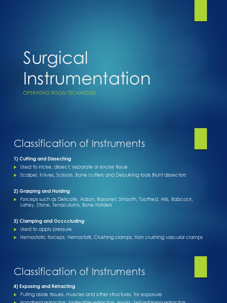 Surgical Instrumentation PDF