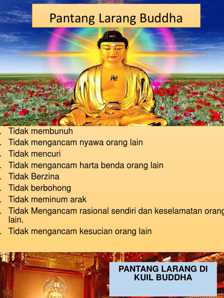 Pantang Larang dalam Agama Buddha | PDF | Pengembangan Diri