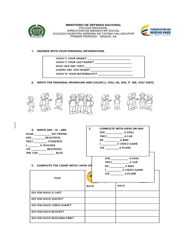 English Exam 2B (Primer Periodo) PDF Leisure