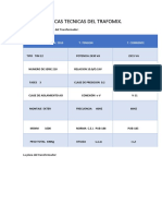 Características y pruebas de laboratorio del transformador Trafomix