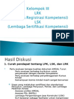 Rakernas AMDAL 2008 - Hasil Diskusi Kelompok III LRK LSK 97