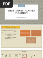 First Order Transfer Function