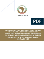 Declaration On The AU Border Programme