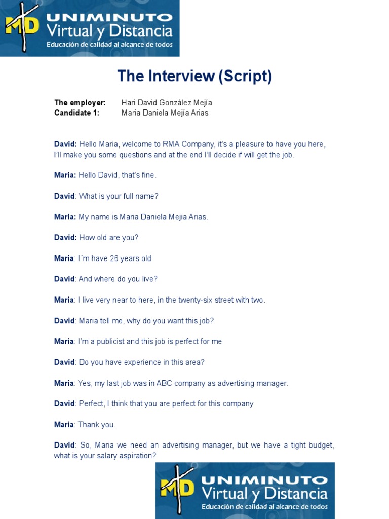 The Interview (Script) | PDF