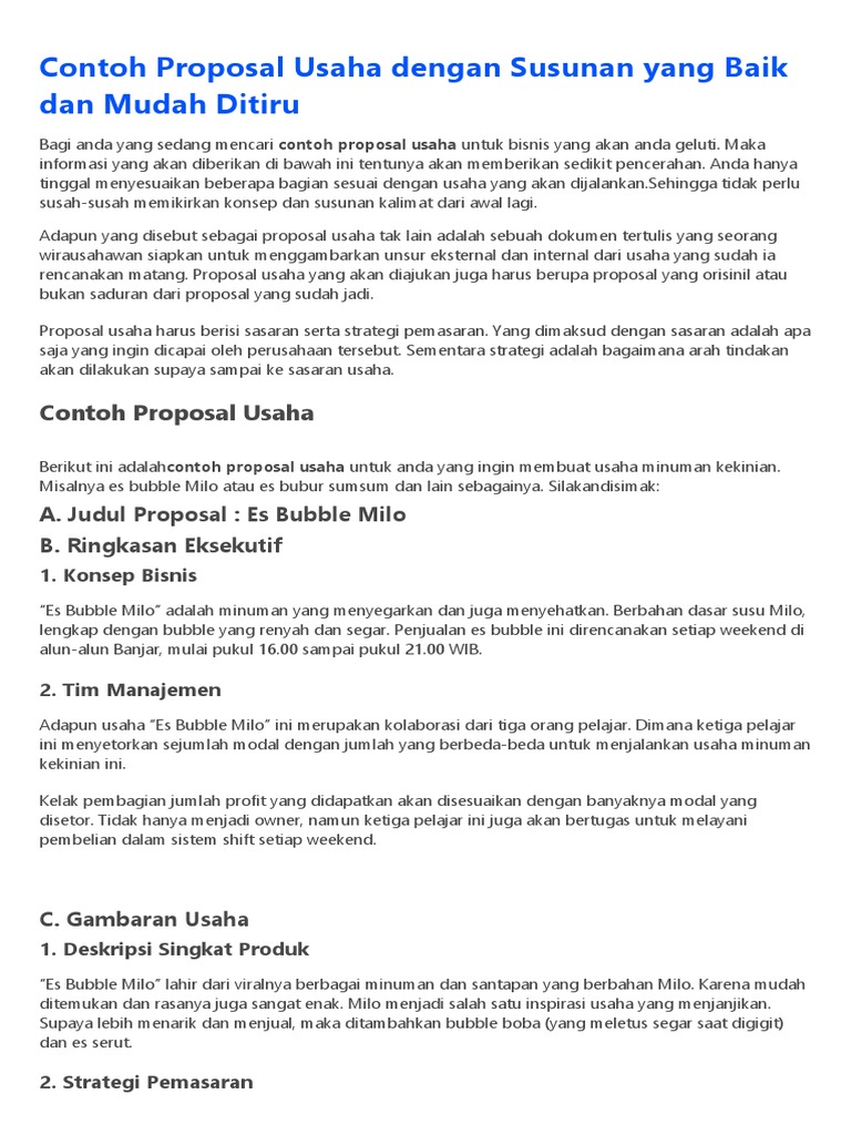 Contoh Proposal Usaha 1 Docx