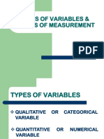 Types of Variables & Scales of Measurement