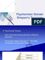 Psychomotor Domain Simpson's Taxonomy