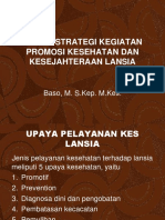 Isu-Isu Strategi Kegiatan Promosi Kesehatan Dan Kesejahteraan Lansia