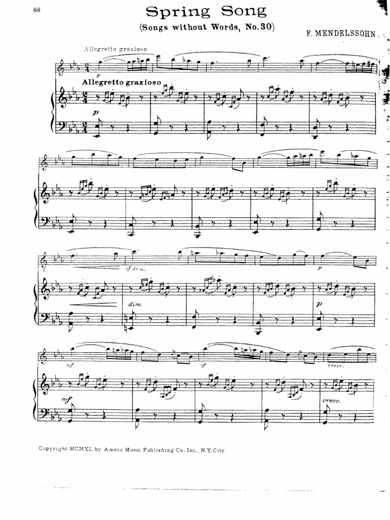 Spring Song | PDF