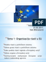 Podela I Organizacija Vlasti U EU