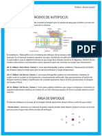 Modos de Autofocus y Áreas de Enfoque en Fotografía