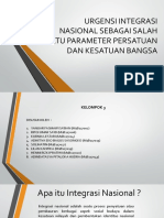 Urgensi Integrasi Nasional Sebagai Salah Satu Parameter Persatuan