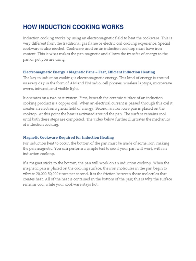 How Induction Cooking Works Energy + Pans