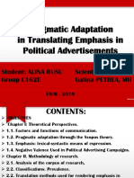 Pragmatic Adaptation in Translating Emphasis in Political Advertisements