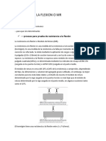 La Resistencia A La Flexión o Modulo de Rotura