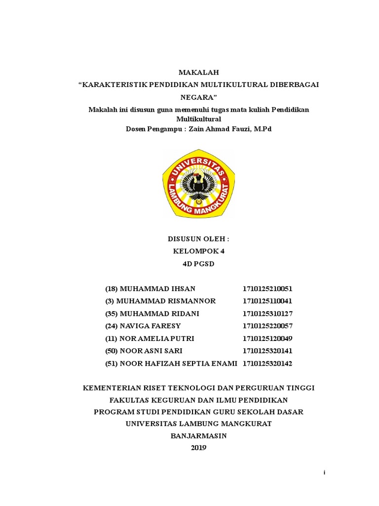Kelompok 4 Pendidikan Multikultural Di Berbagai Negara Pdf