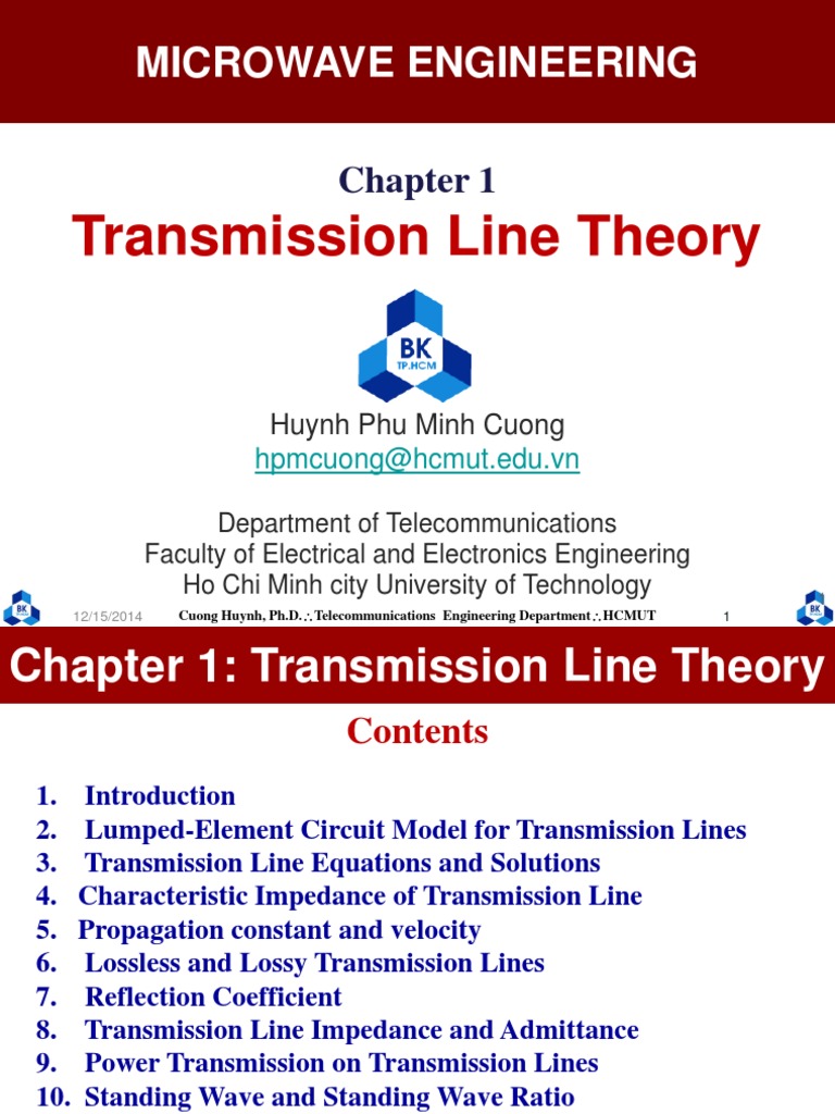 洋書 Modern Transmission Line Theory and Chapter 1 Transmission Line Theory PDF | PDF | Electric
