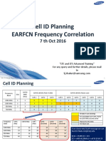 Cell ID Planning EARFCN Frequency Correlation: 7 TH Oct 2016