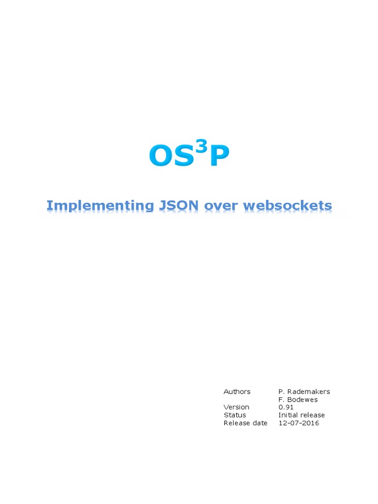 Annex 7 - JSON Over Websockets - Implementation Guide v0.91 | PDF ...