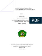 Students' Problems in English Writing: An Analysis On Senior High School Students' Writing Work