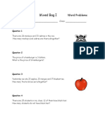 Mixed Bag I: Grade 1 Word Problems