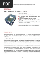 Datasheet For Tan Delta and Capacitance Tester TDC3100 B