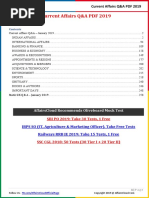 Current Affairs Q&A PDF - January 2019 by AffairsCloud PDF