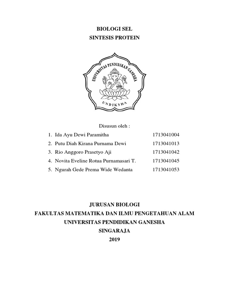 Sintesis Protein dalam Biologi Sel | PDF