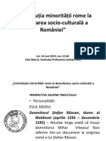 Contributia Romilor La Dezvoltarrea Socio-Culturala A Romaniei