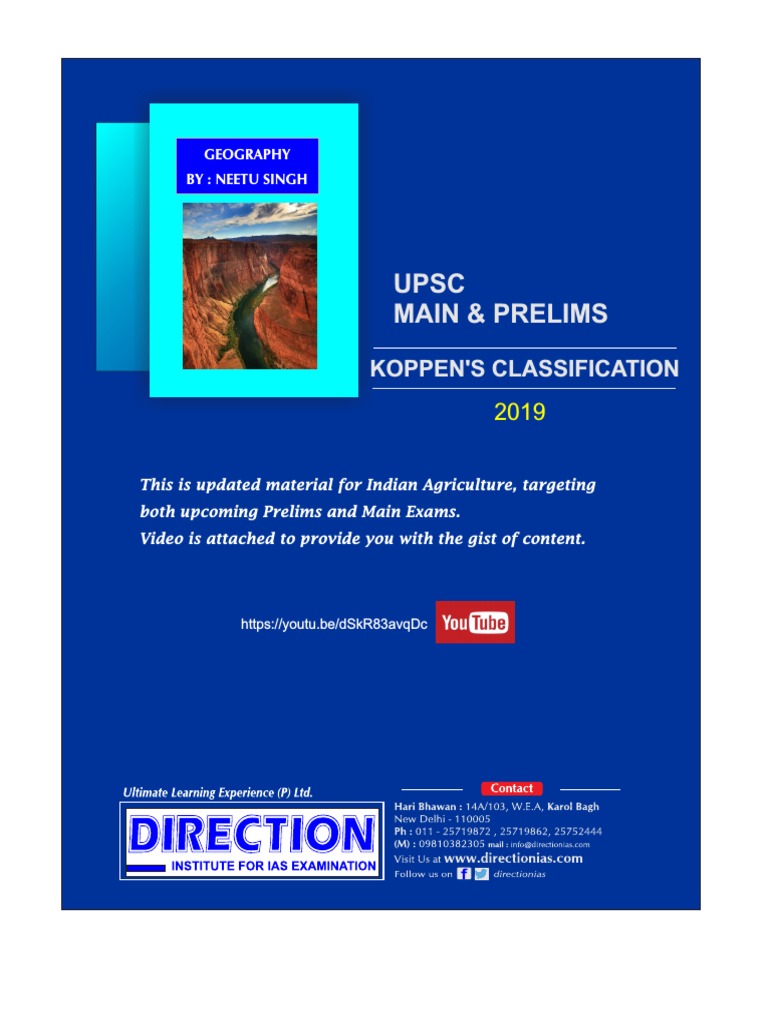 Koppen's Classification | PDF | Oceanic Climate | Climate