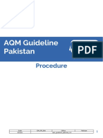 AQM Guideline Pakistan Procedure