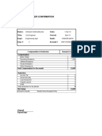 Salary Slip & Transfer Confirmation: Date: Period: Bank: Account # Name: Title: Dept: Emp #