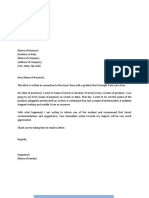 Formal Letter Example