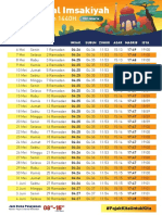 Ramadan 1440H: Imsak Tanggal/Hari Subuh Zuhur Asar Magrib Isya