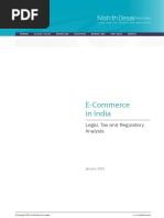 E-Commerce in India: Legal, Tax and Regulatory Analysis