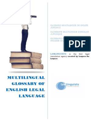 Multilingual Glossary Of English Legal Language Assignment