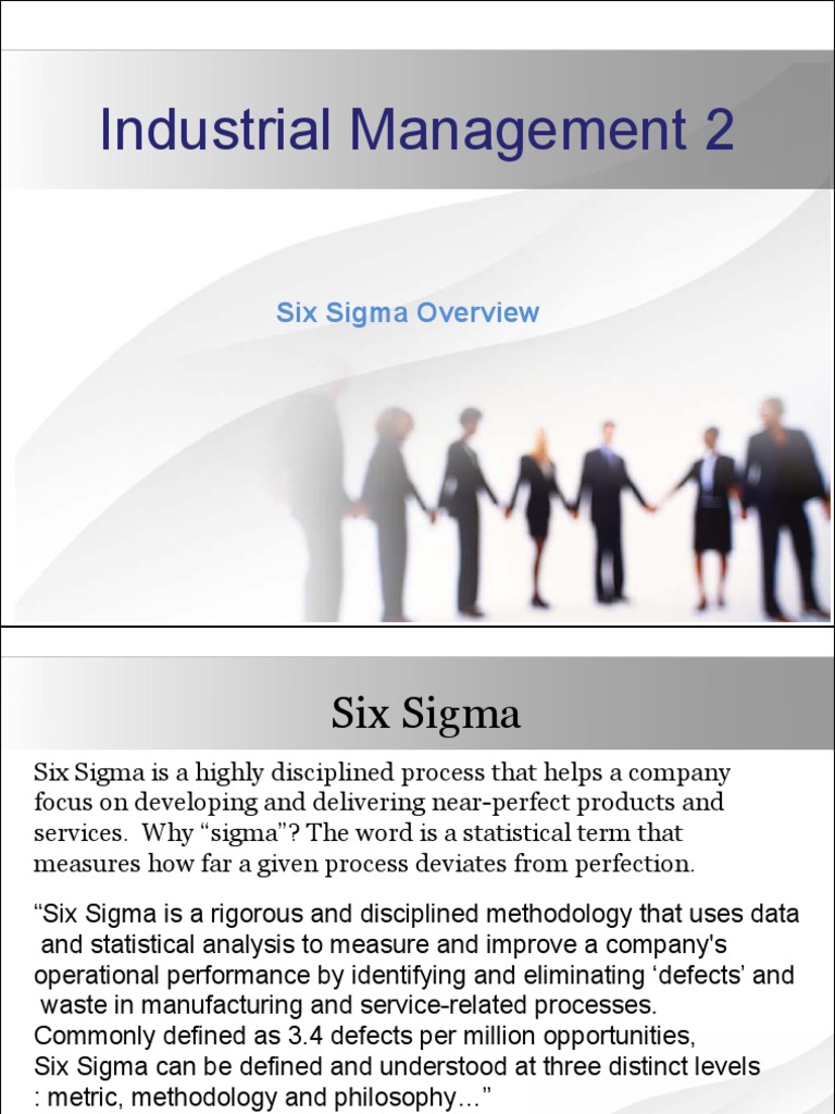 Industrial Management 2: Six Sigma Overview | PDF | Six Sigma ...
