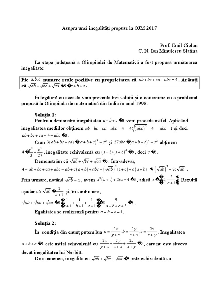 Inegalitate | PDF
