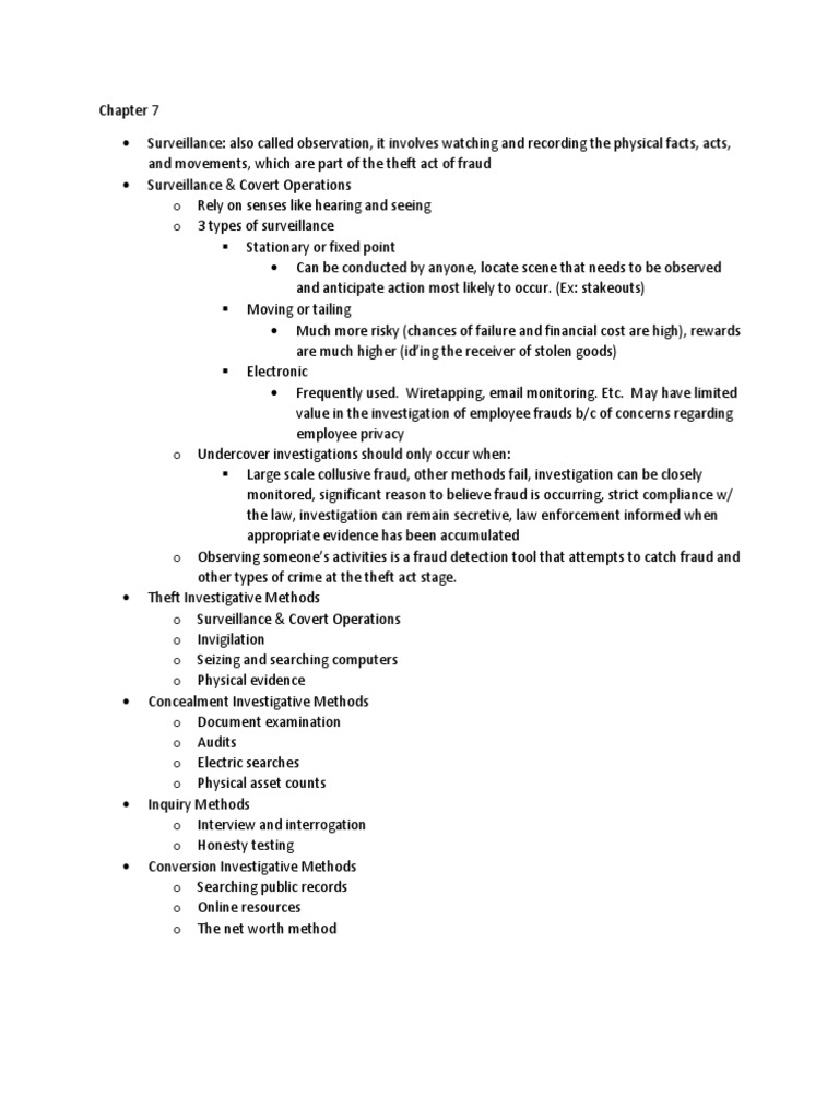 Fraud Investigation Techniques Overview | PDF | Bankruptcy | Fraud