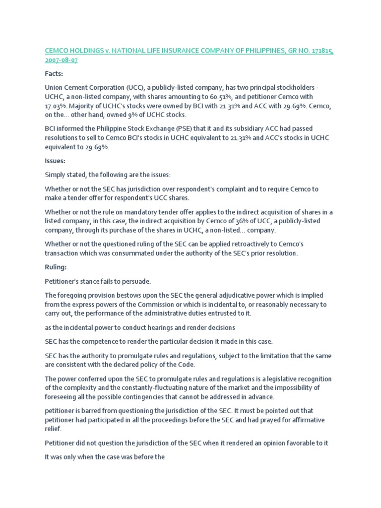 CEMCO HOLDINGS V PDF Judgment (Law) U.S. Securities And Exchange
